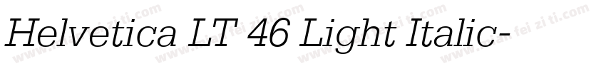 Helvetica LT 46 Light Italic字体转换